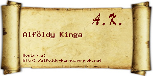 Alföldy Kinga névjegykártya